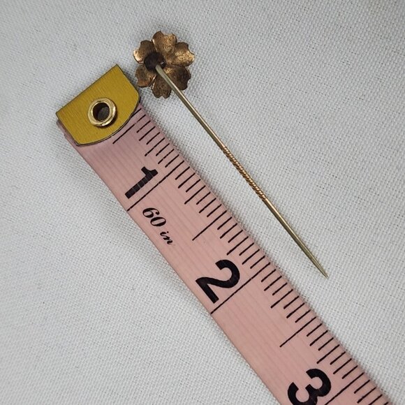 Vintage Gold Tone Blue Crystal Hat Pin Brooch - Picture 4 of 4